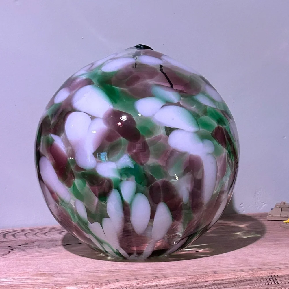ZORZA Made In Poland Handblown Glass Tabletop Orb Ornament NWTS